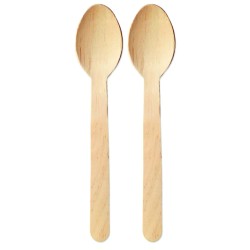 100 Holzlöffel – Einwegbesteck, 16,5 cm 100 Holzlöffel – Einwegbesteck, 16,5 cm
