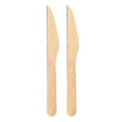 100 Holzmesser – Einwegbesteck, 16,5 cm 100 Holzmesser – Einwegbesteck, 16,5 cm