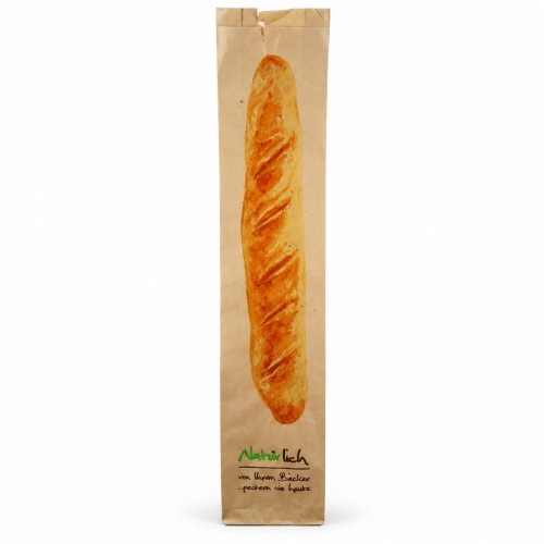1.000 Baguettebeutel aus Kraftpapier – 12+5 × 58 cm 1.000 Baguettebeutel aus Kraftpapier – 12+5 × 58 cm